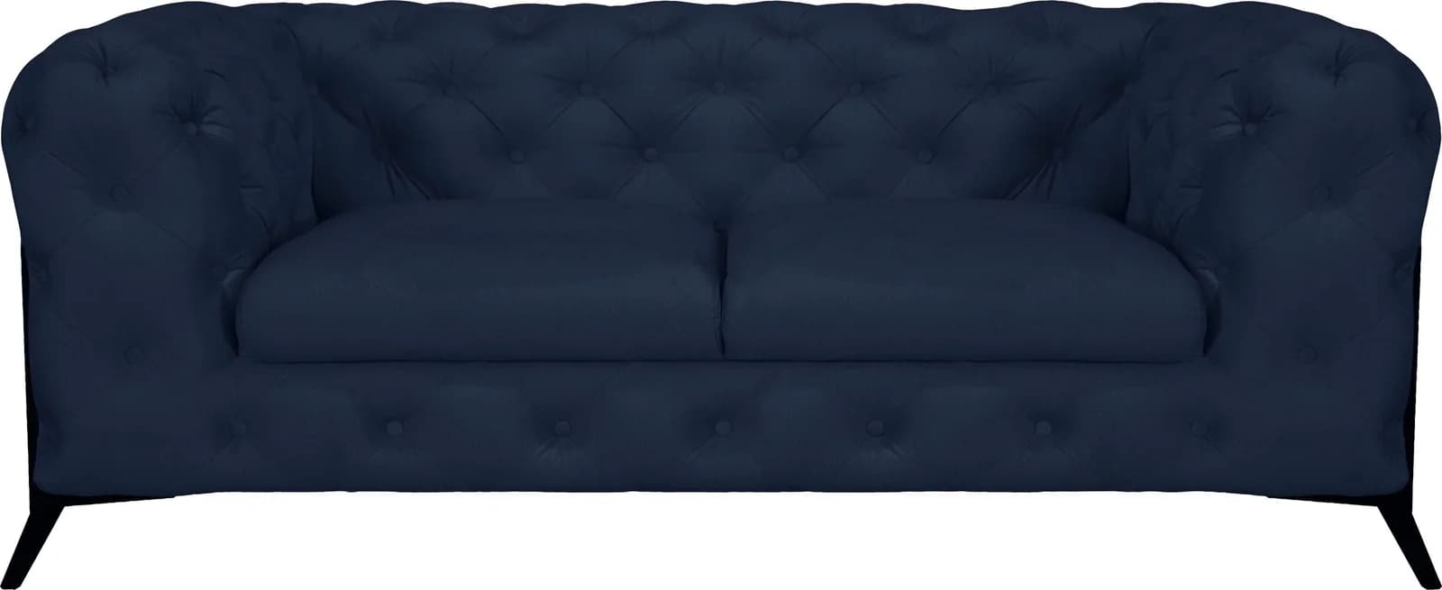 Home Affaire Chesterfield-Sofa Amaury Blau Samtoptik