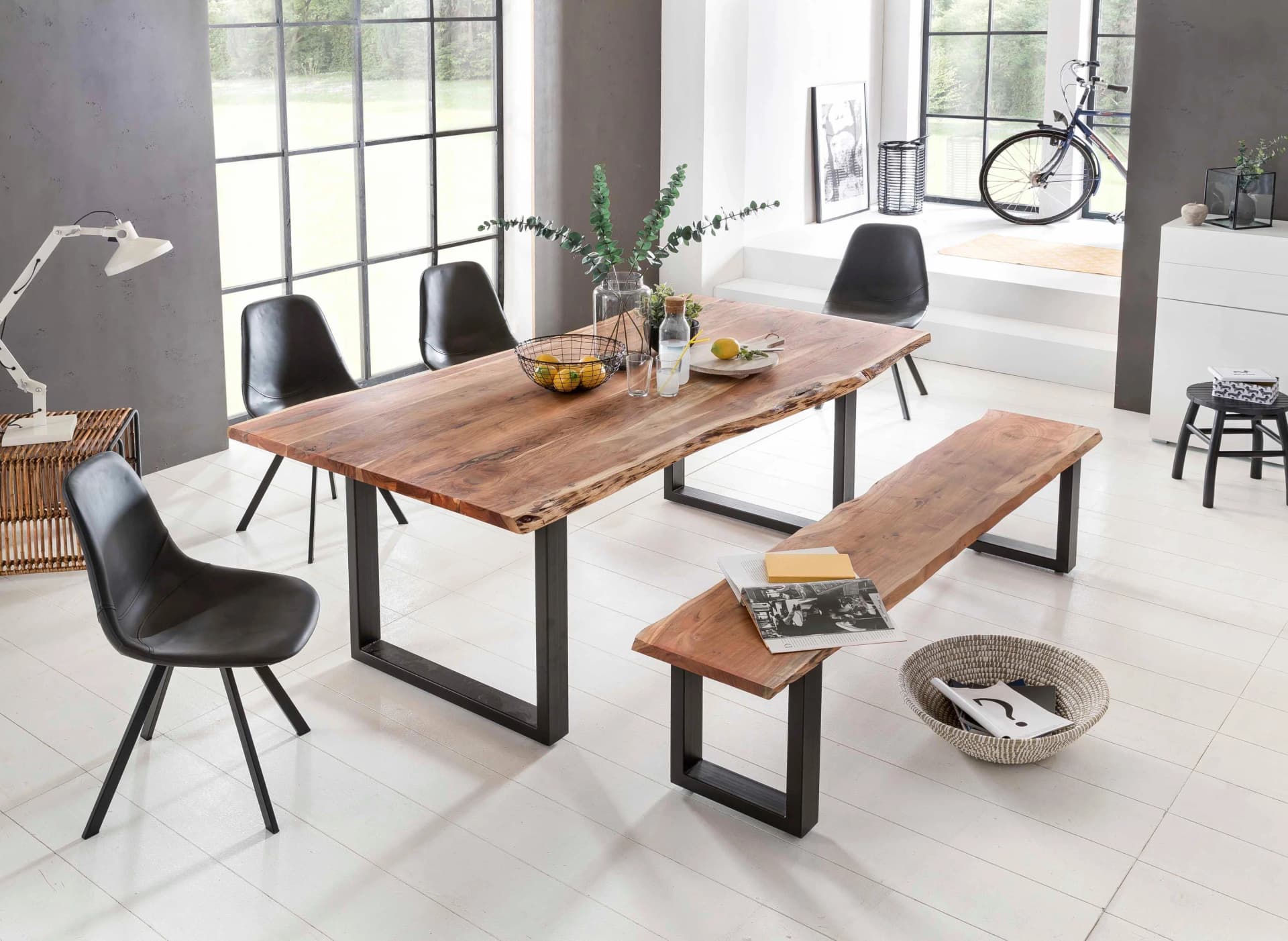 Home Affaire Esstisch Manhattan Massivholz mit Baumkante