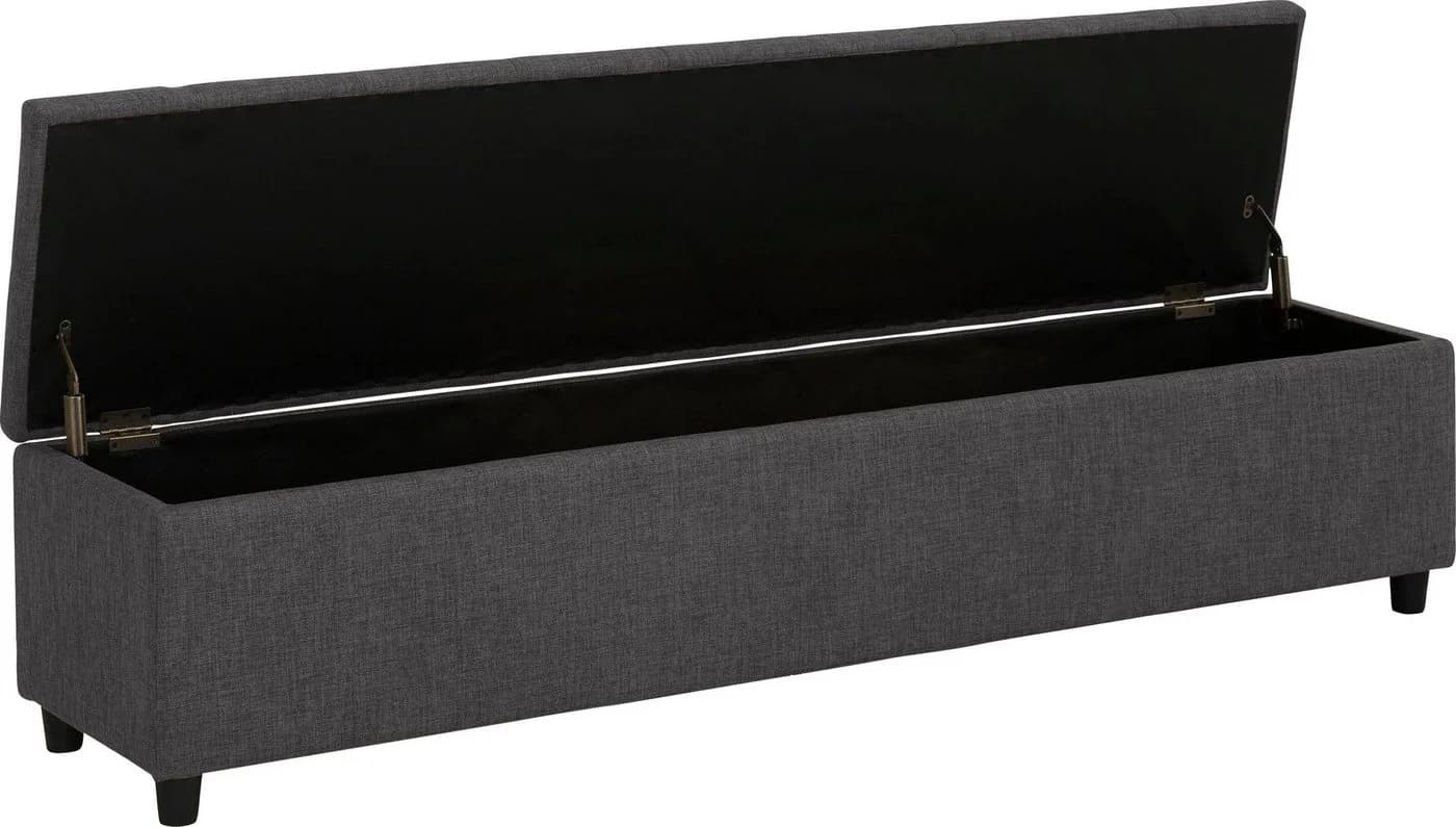 Home Affaire Polsterbank Goronna Grau 180cm Kiefer Massivholz - Bild 4