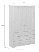 HOME AFFAIRE Wäscheschrank Minik Weiß Massivholz Bild 4