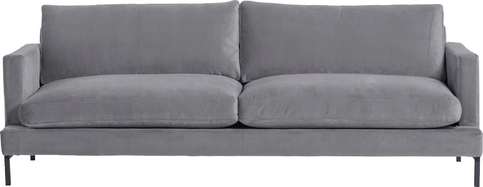 ANDAS Welland 2,5-Sitzer Sofa grau Samtvelours
