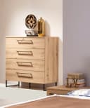 INOSIGN Sideboard Sardinia 4 Schubladen Braun Eiche Dekor Bild 2