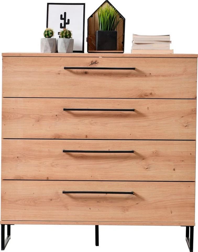 INOSIGN Sideboard Sardinia 4 Schubladen Braun Eiche Dekor - Bild 4