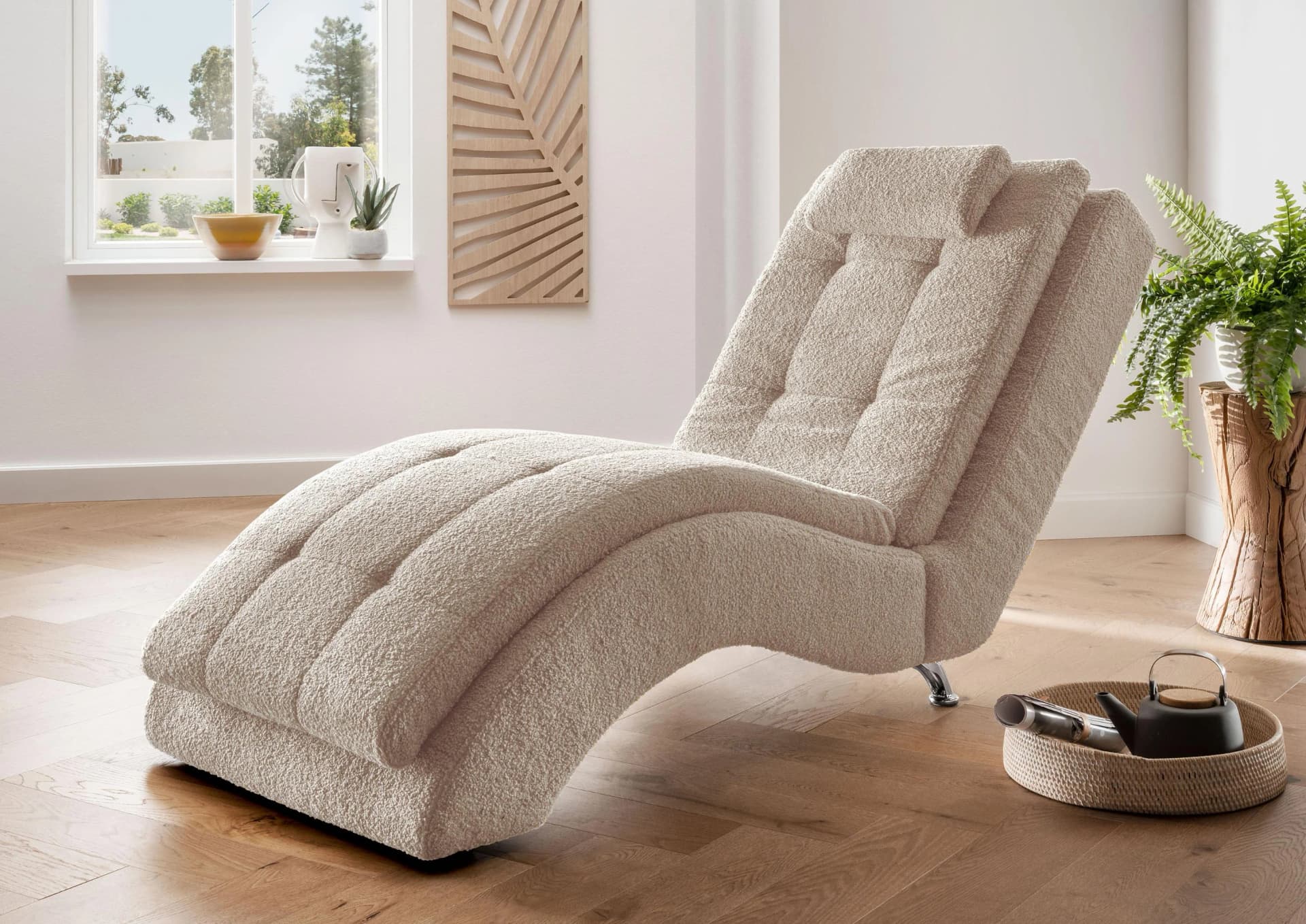 HOME AFFAIRE Vengo 2 Relaxliege Beige Modern