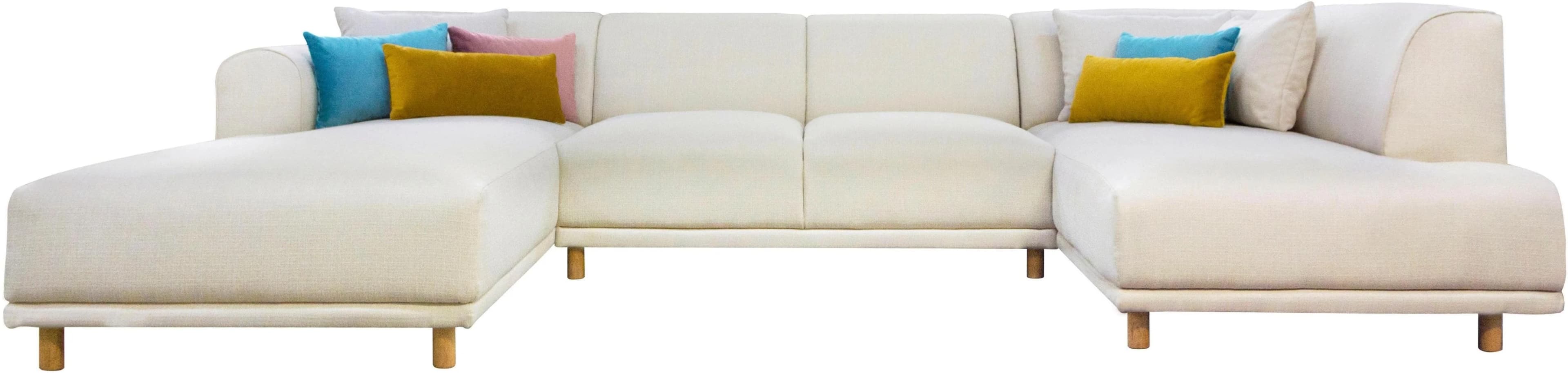 OTTO HOME Maroon Wohnlandschaft U-Form Beige Skandinavisch