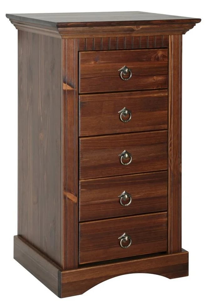 Kommode OTTO HOME Rustic Massivholz Braun 5 Schubladen - Bild 2