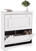 OTTO HOME Schuhschrank Rustic Weiß 2 Klappen Massivholz Bild 2