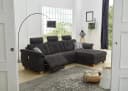 Jockenhöfer Gruppe Ecksofa Savona L-Form Schwarz Elektrische Relaxfunktion USB Bild 2