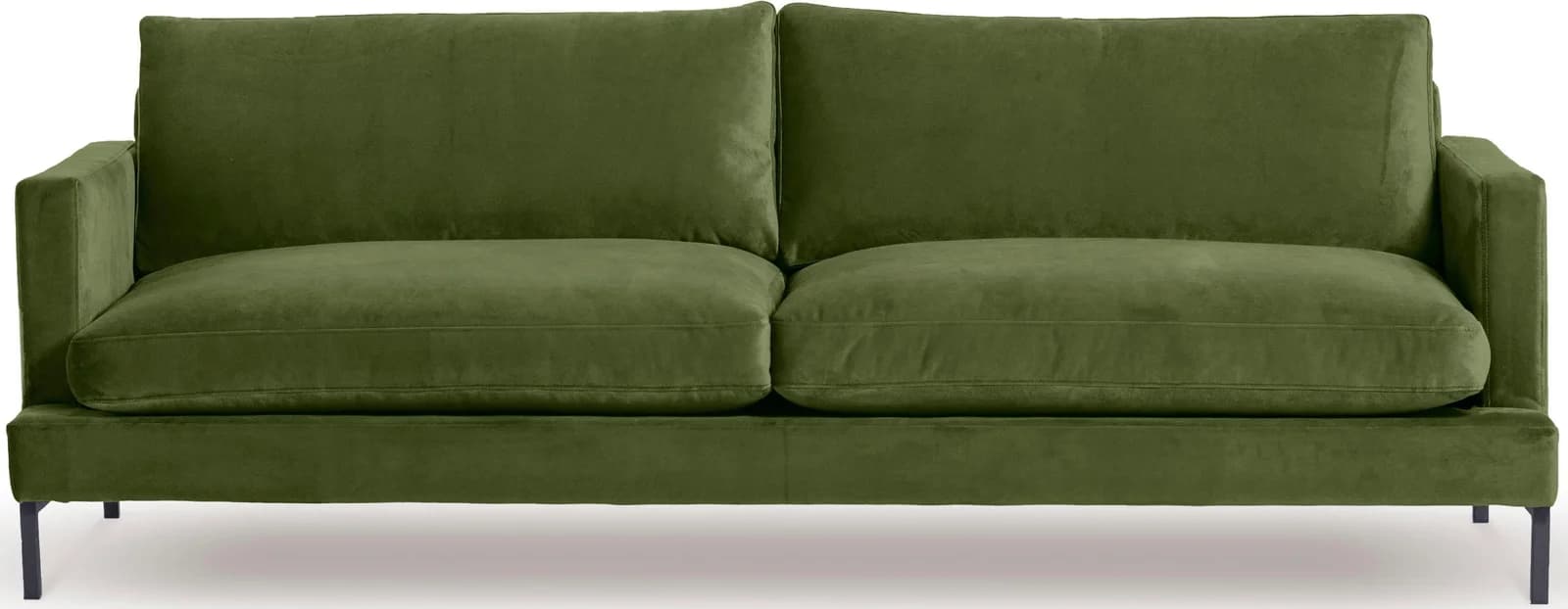 ANDAS Welland 3-Sitzer Sofa Khaki Samtvelours Metallfüße
