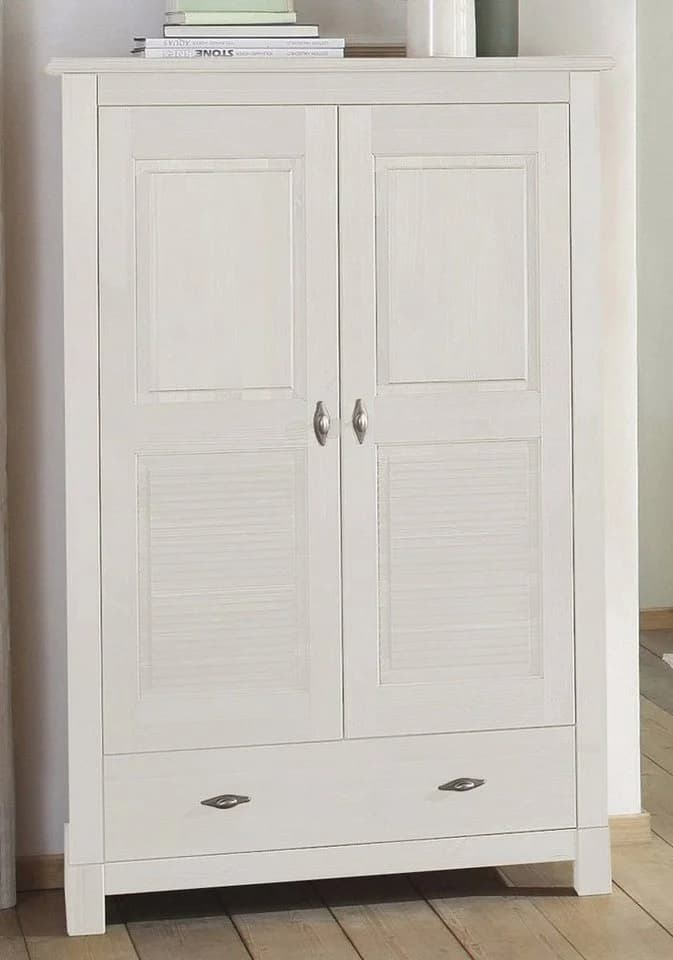 Wäscheschrank OTTO HOME Rauna Weiß Massivholz 2-türig - Bild 5