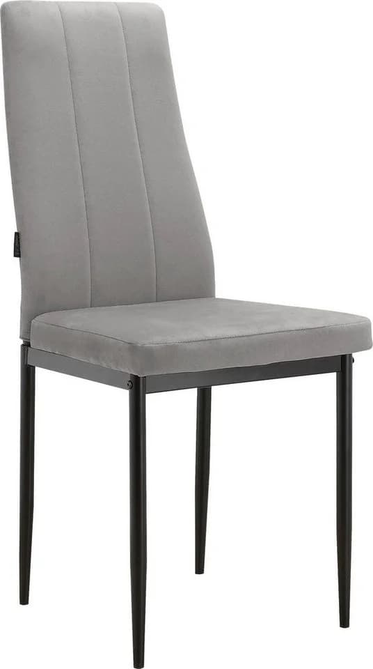 OTTO HOME Esszimmerstuhl Remus Grau Schwarz Samtvelours