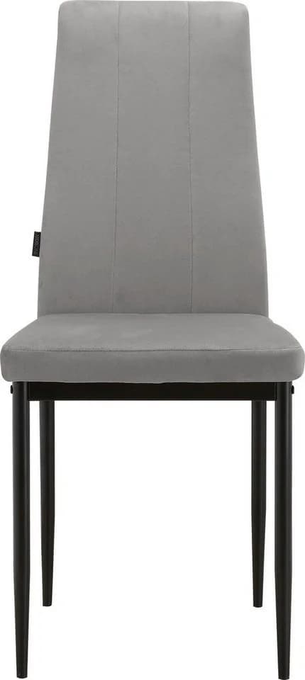 OTTO HOME Esszimmerstuhl Remus Grau Schwarz Samtvelours - Bild 3