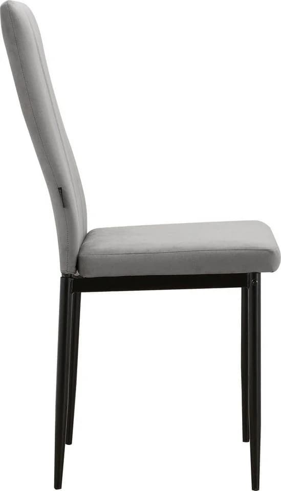 OTTO HOME Esszimmerstuhl Remus Grau Schwarz Samtvelours - Bild 5