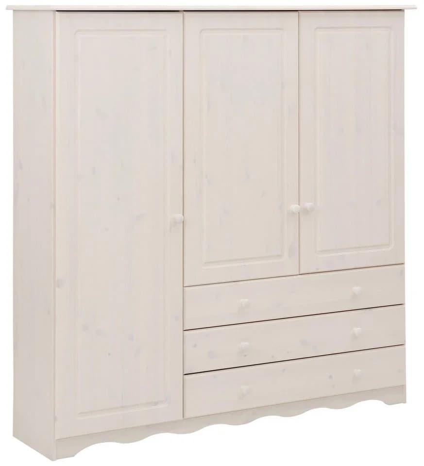 HOME AFFAIRE Wäscheschrank Minik Weiß Massivholz - Bild 2
