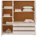 HOME AFFAIRE Wäscheschrank Minik Weiß Massivholz Bild 3