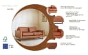 HOME AFFAIRE Pinto 2-Sitzer Sofa Cognac Microfaser Lederoptik Bild 3