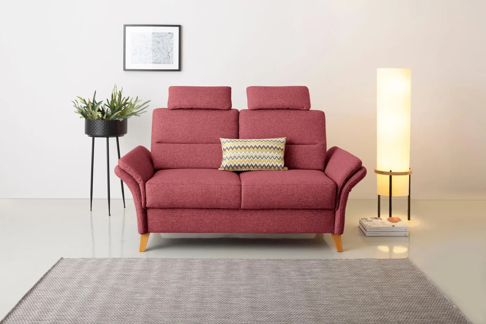 HOME AFFAIRE Westerland 2-Sitzer Sofa Lila mit Armlehnfunktion