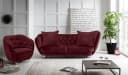 Home affaire Big-Sofa Retro Cordelle rot mit Chromoptik-Füßen Bild 3
