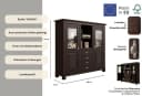 OTTO HOME Buffet Rauna Massivholz Braun mit Glaseinsätzen Bild 3