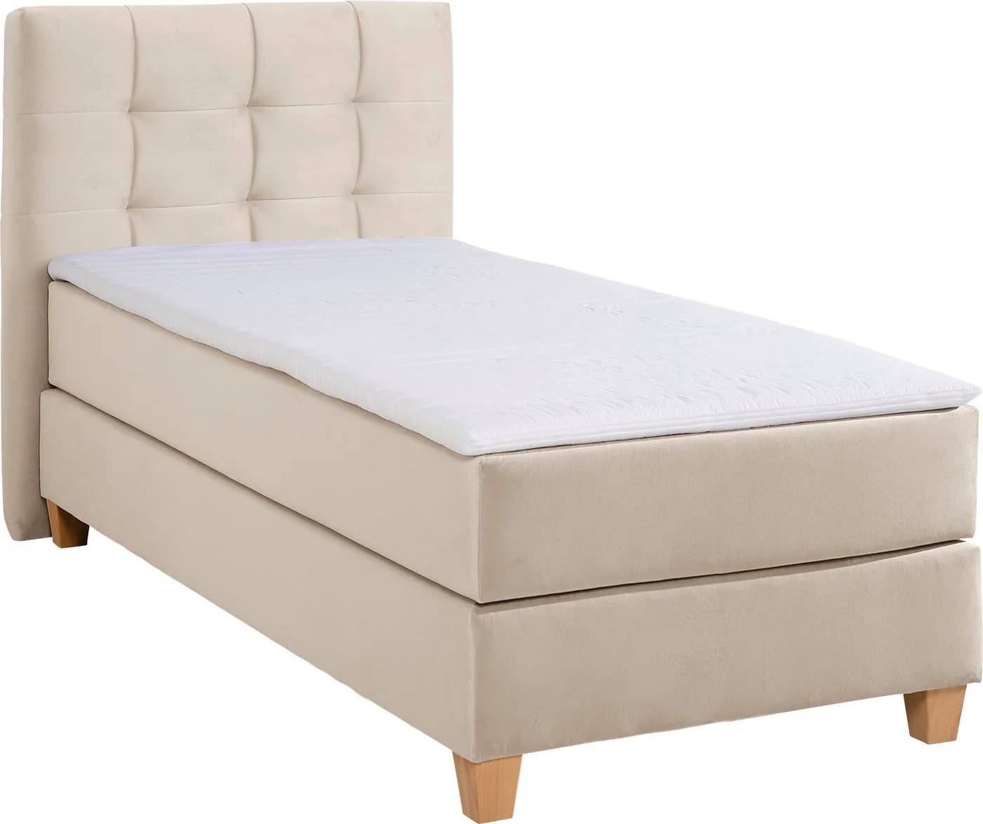 HOME AFFAIRE Boxspringbett Moulay Beige mit Topper