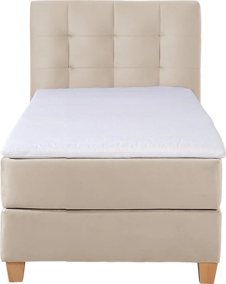HOME AFFAIRE Boxspringbett Moulay Beige mit Topper - Bild 3