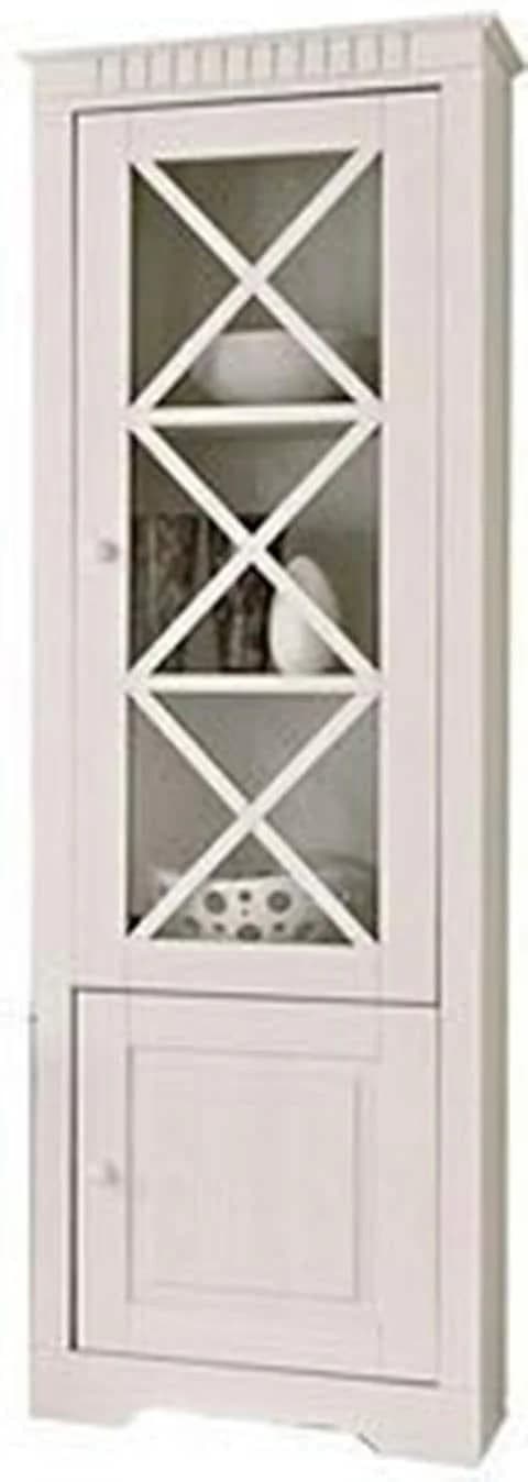 OTTO HOME Vitrine Lisa Weiß Massivholz Kiefer Glastür