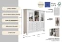 Buffet OTTO HOME Rauna Weiß Massivholz mit Glaseinsätzen Bild 3