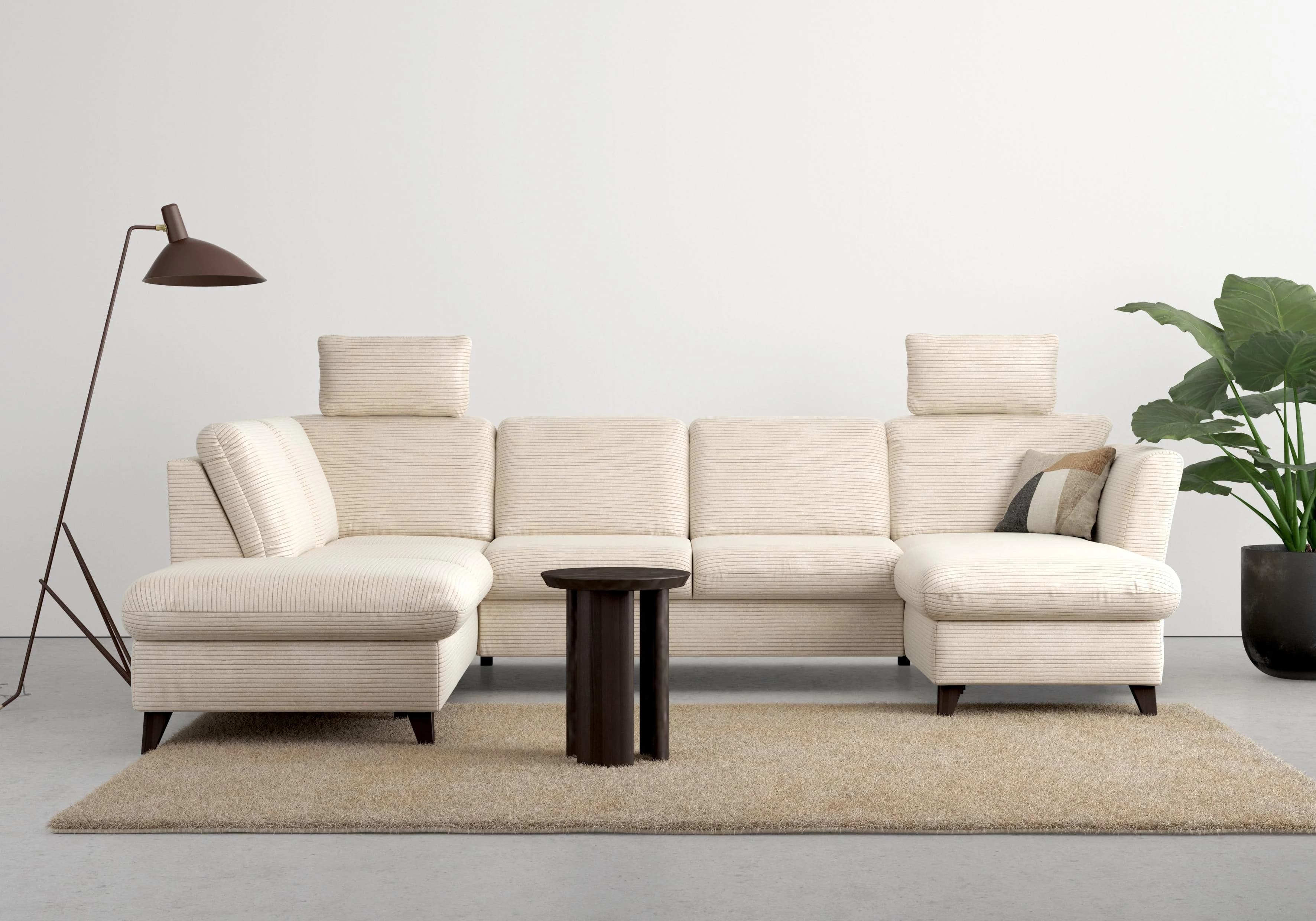 Home Affaire Trelleborg U-Form Wohnlandschaft Beige 7-Sitzer