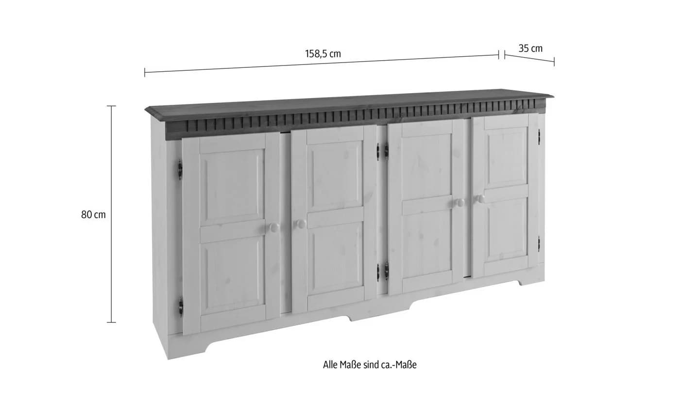OTTO HOME Sideboard Lisa Massivholz Braun - Bild 5