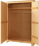OTTO HOME Bertram Garderobenschrank Massivholz Beige mit Spiegeltür Bild 3