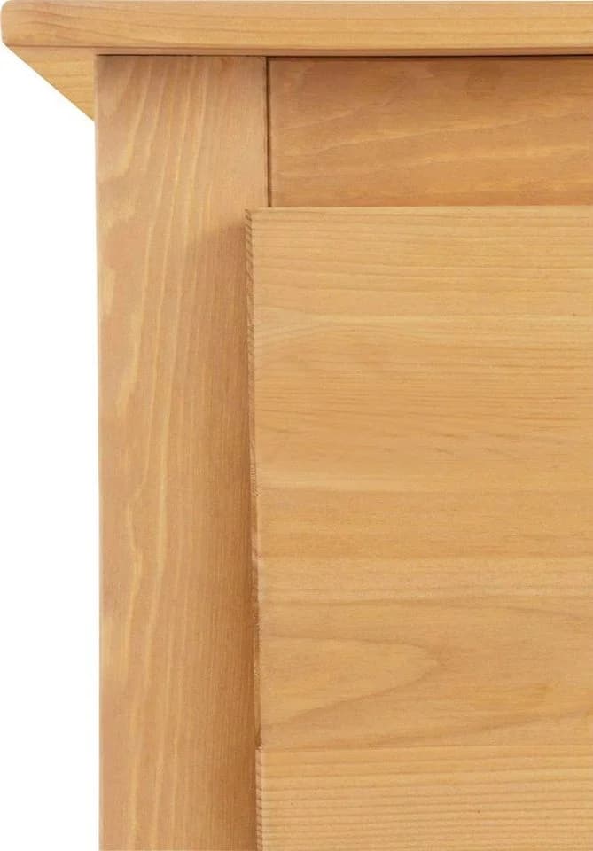 OTTO HOME Bertram Garderobenschrank Massivholz Beige mit Spiegeltür - Bild 4