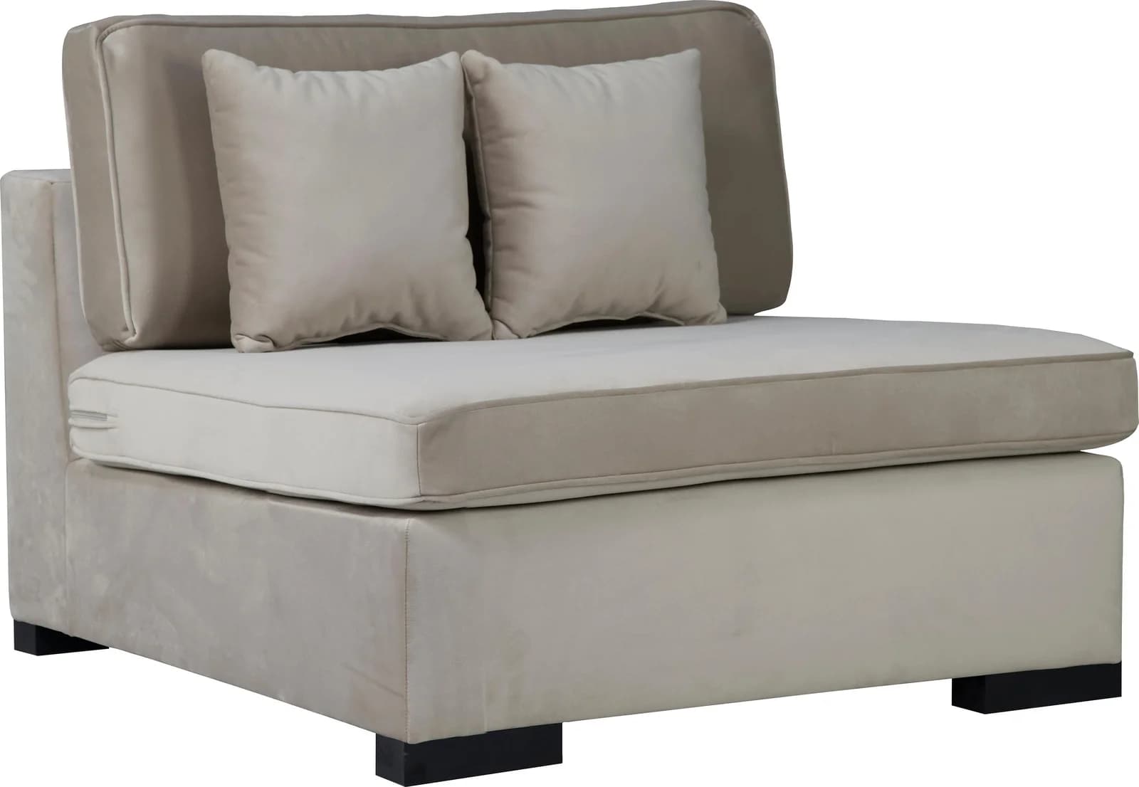 HOME AFFAIRE Skara Sofa-Mittelelement Beige Samtoptik Modul