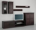 OTTO HOME Wohnwand Set 4-tlg. Dunkelbraun Massivholz Landhausstil Bild 1