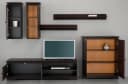 OTTO HOME Wohnwand Set 4-tlg. Dunkelbraun Massivholz Landhausstil Bild 2