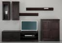 OTTO HOME Wohnwand Set 4-tlg. Dunkelbraun Massivholz Landhausstil Bild 3