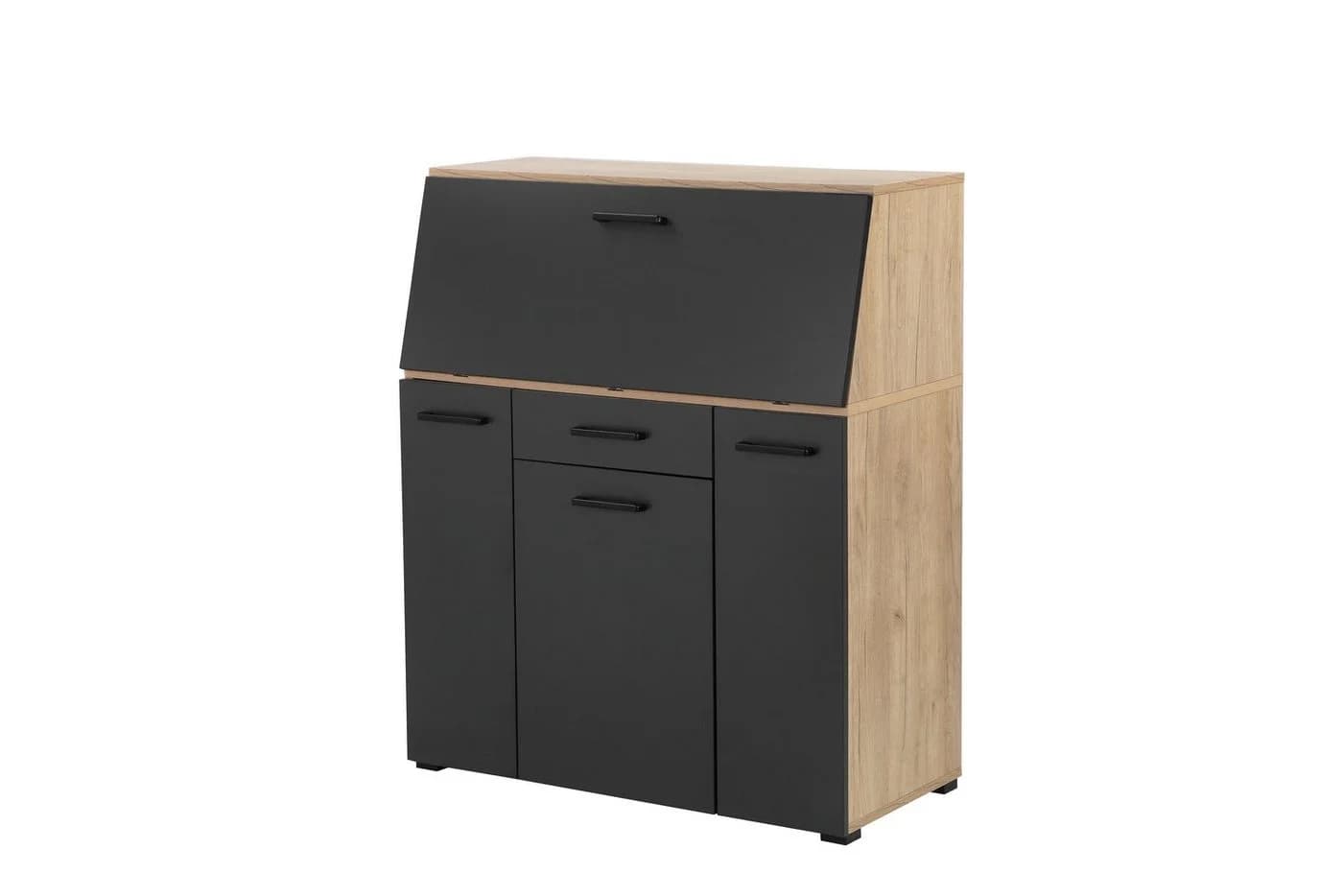 OTTO HOME Sekretär Moid Home-Office-Schreibtisch Braun Schwarz Graphit - Bild 2