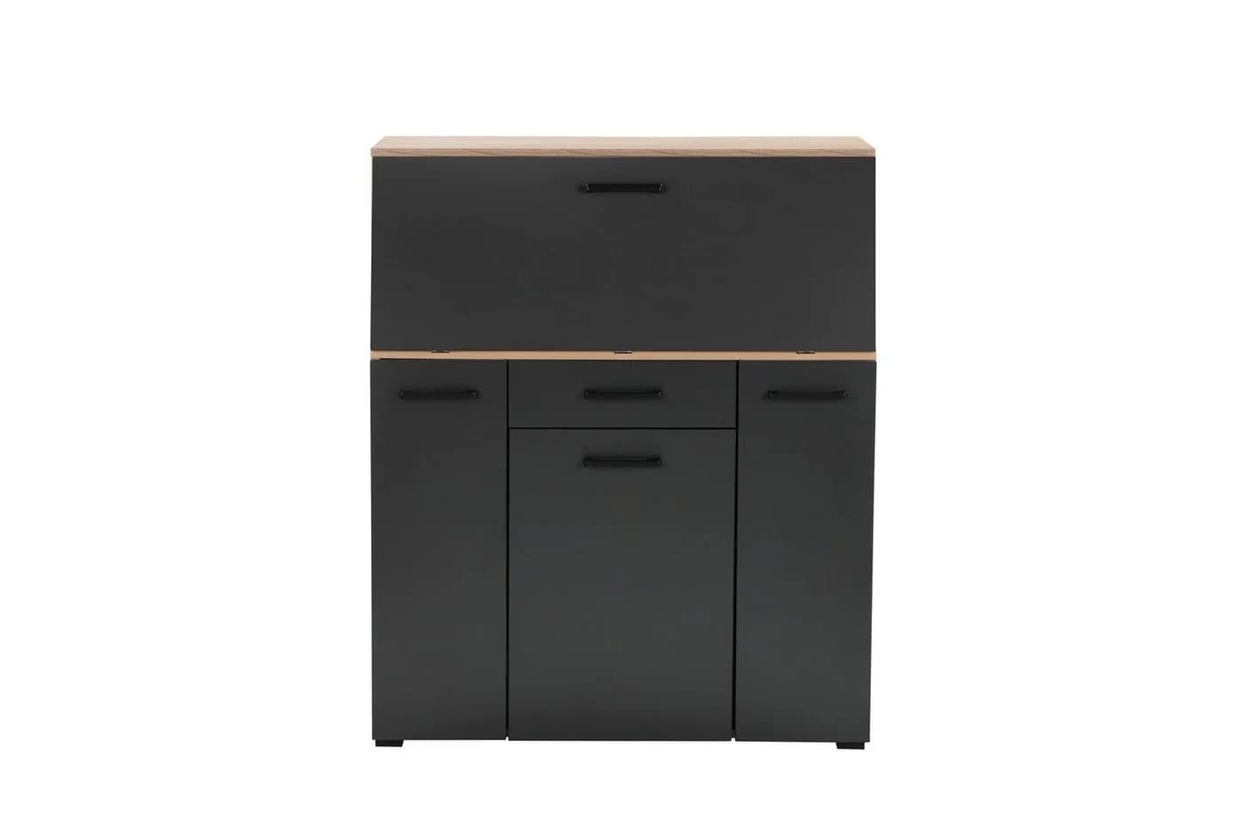 OTTO HOME Sekretär Moid Home-Office-Schreibtisch Braun Schwarz Graphit - Bild 3