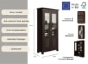 OTTO HOME Vitrine Rauna Massivholz Dunkelbraun mit Glaseinsätzen Bild 3