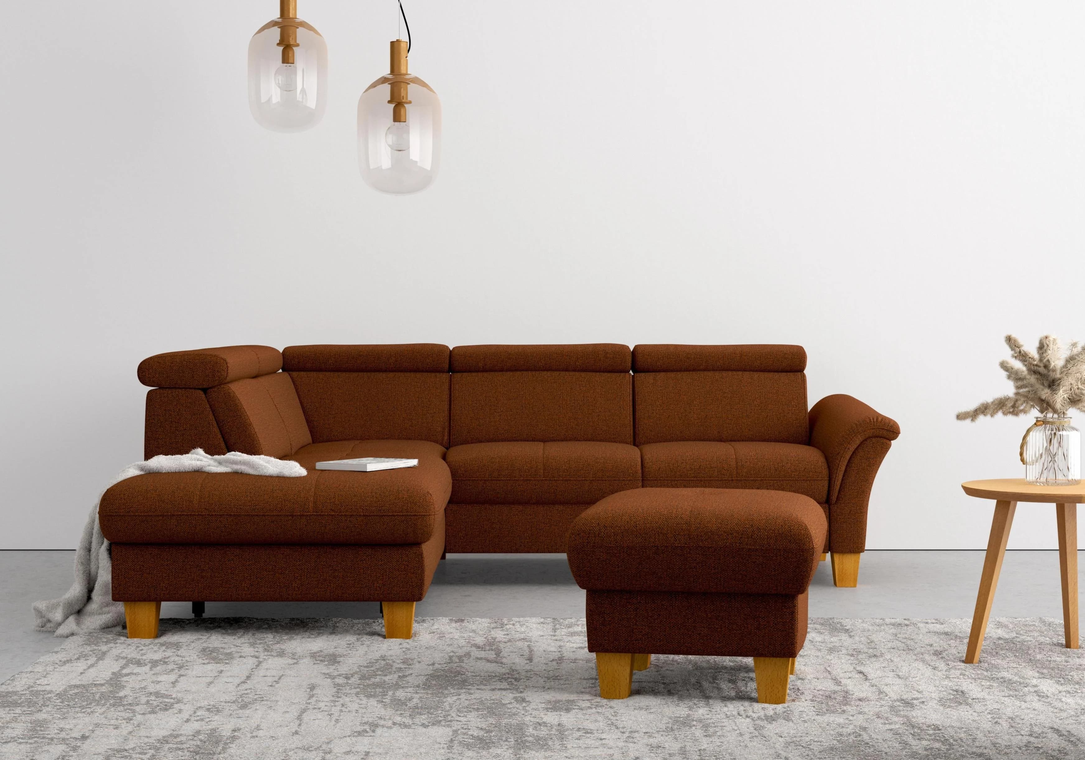 HOME AFFAIRE Ecksofa Lindgren L-Form Rosa mit TV-Funktion