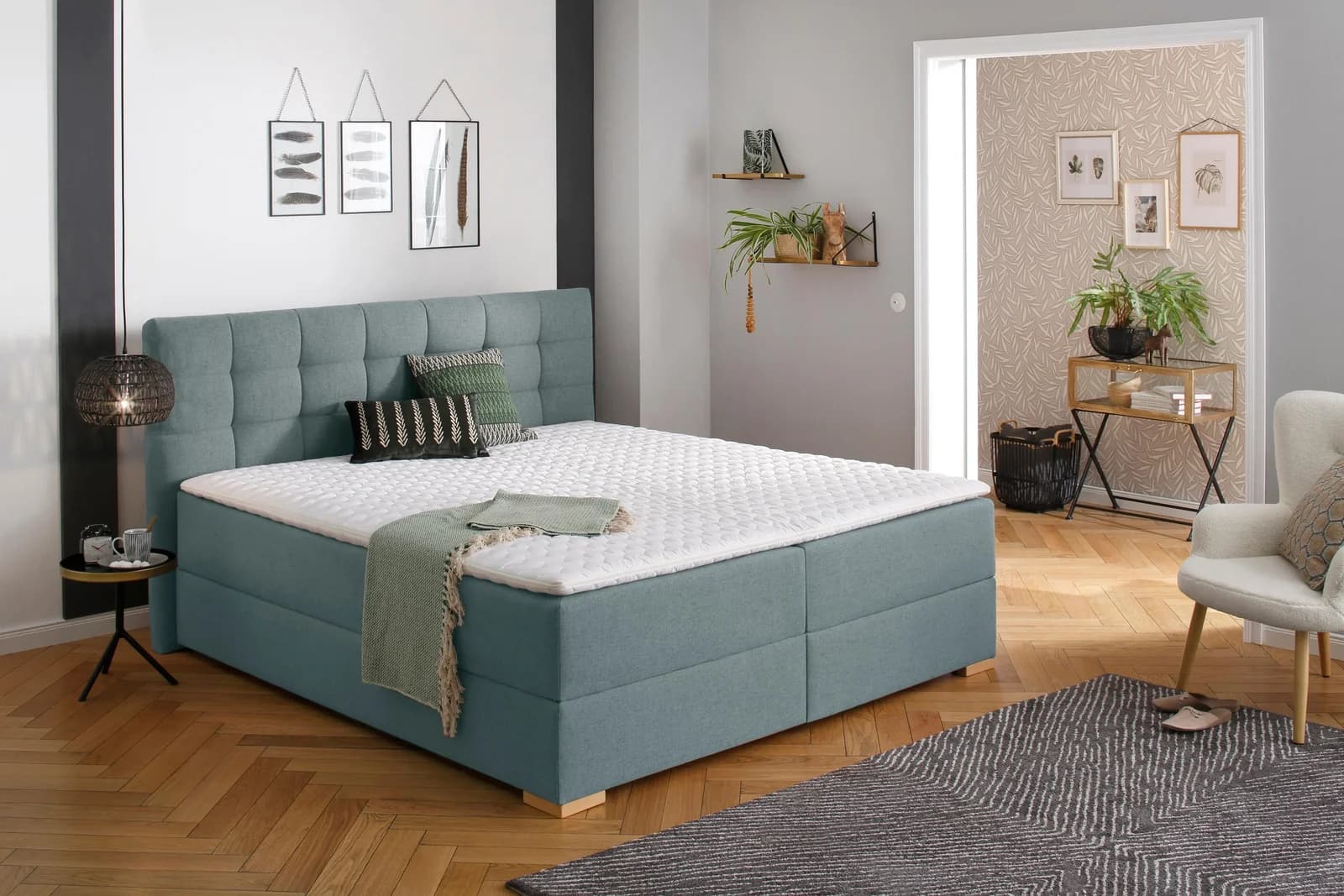 Home Affaire Boxbett Olivet mit Bettkasten und Matratzen