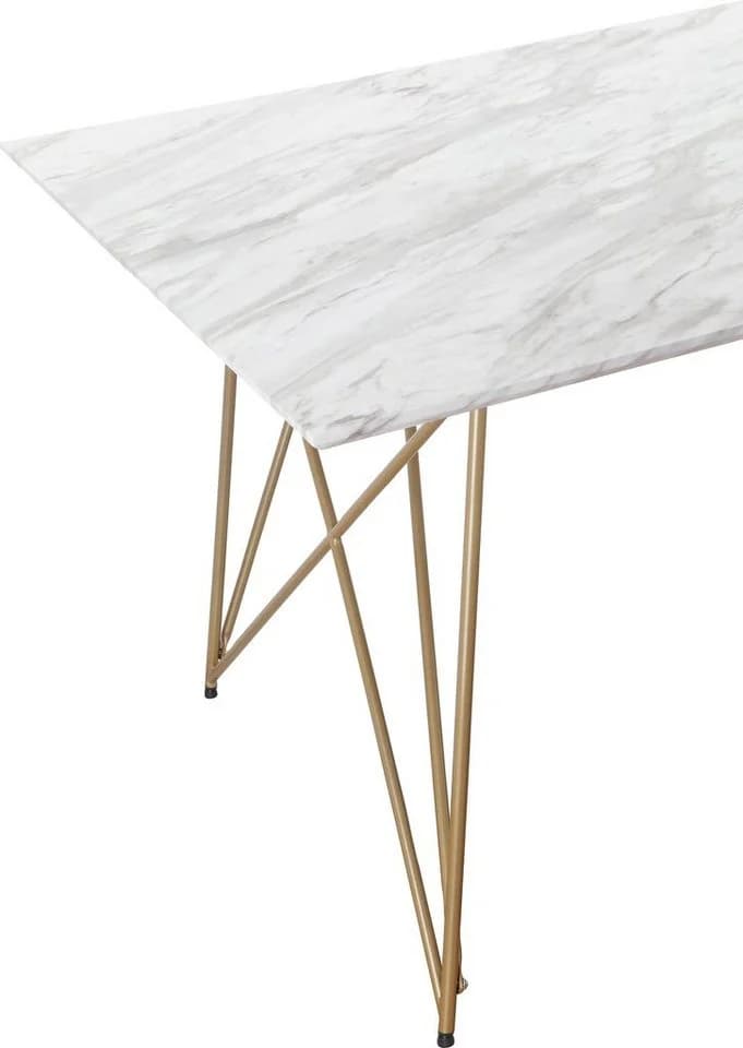 Esstisch Leonique Louie Marmor Optik Gold Modern - Bild 4