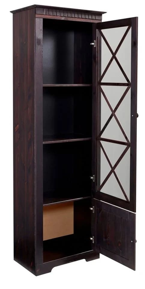 Vitrine OTTO HOME Lisa Braun Massivholz Glastürfront - Bild 3