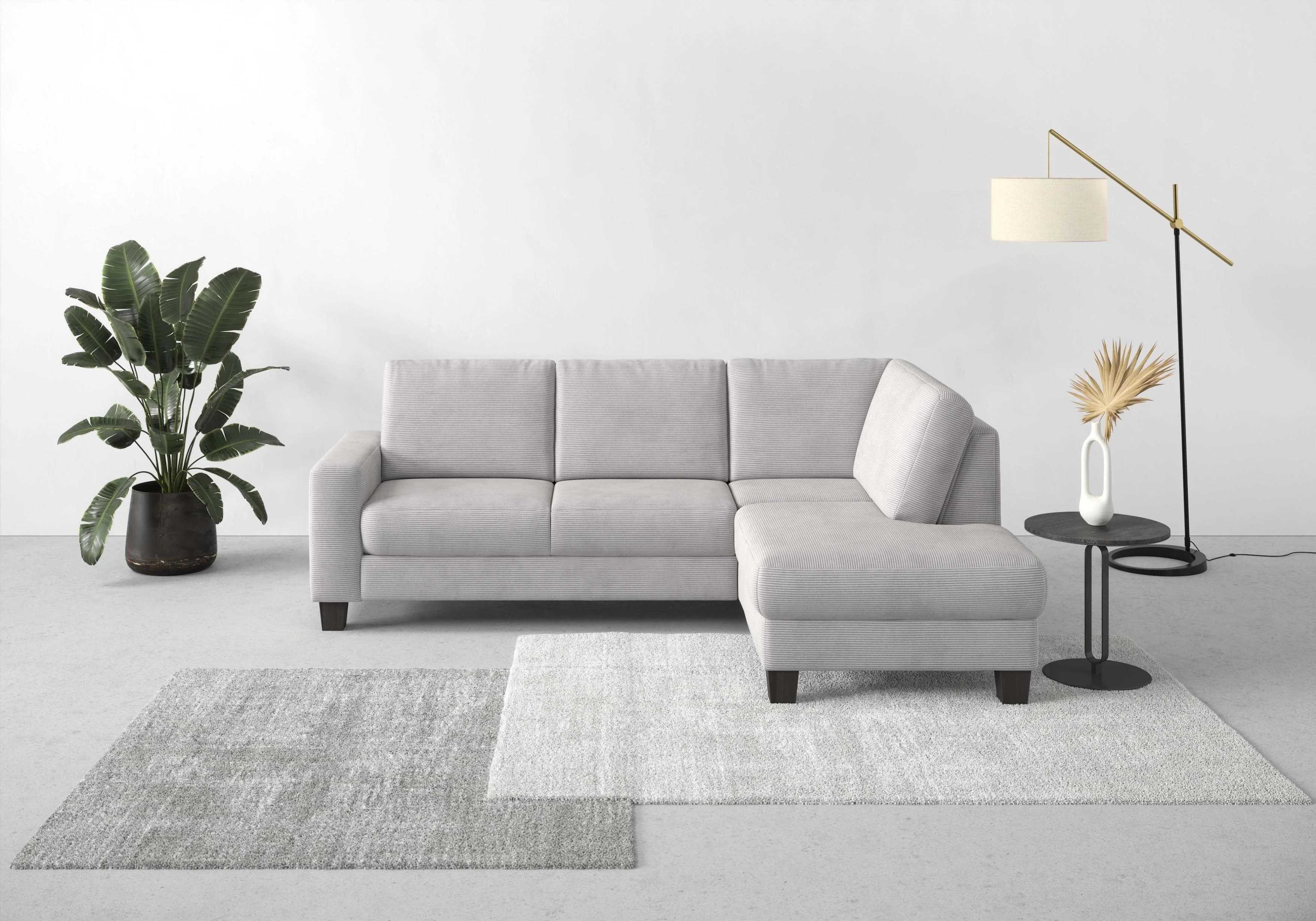Home Affaire Ecksofa Summer L-Form Silber mit Ottomane