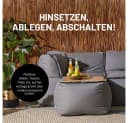 Lumaland Hockerauflage Bambus praktische Ablage 54x50x1 cm Bild 3