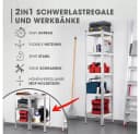 EASYmaxx Schwerlastregal Silber 5 verstellbare Ebenen 2in1 Bild 1