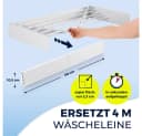 EASYmaxx Wandwäschetrockner Edelstahl Klappbar Platzsparend Bild 1