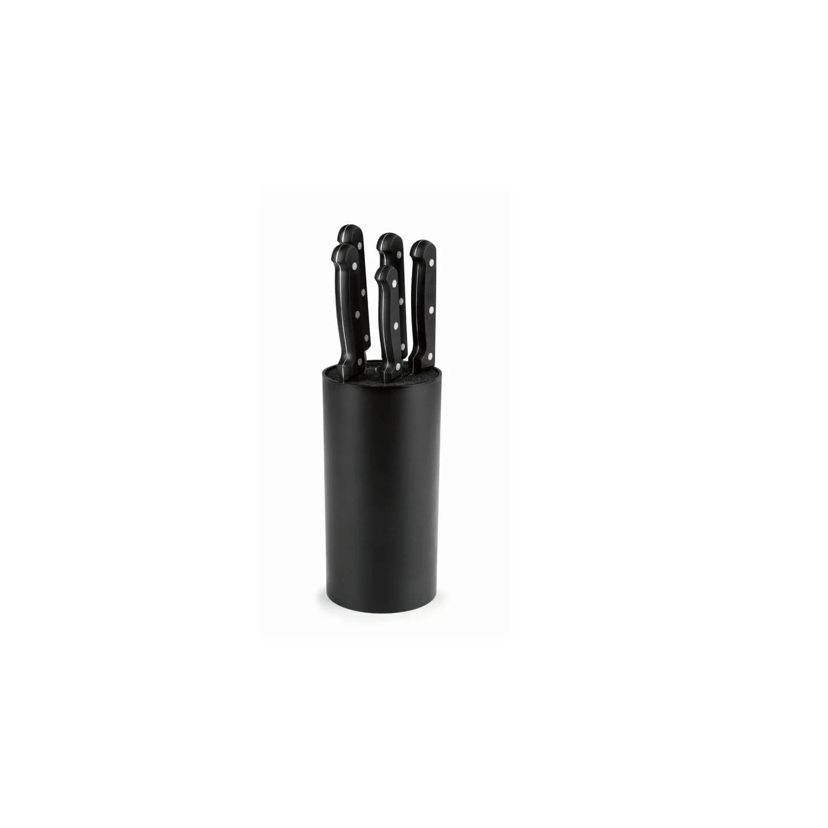 GOURMETmaxx Messerset mit Messerblock 6-tlg. Schwarz Modern