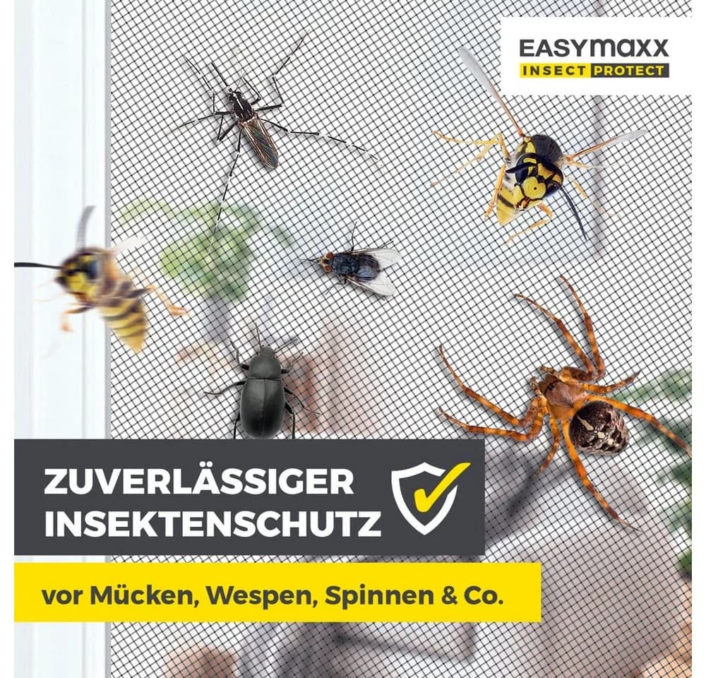 EASYmaxx Moskitonetz Magic Fit Anthrazit Teleskop-Schwingtür - Bild 5