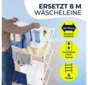 EASYmaxx Wäscheständer Teleskop Wäscheturm Weiß 8m Trockenlänge Bild 1