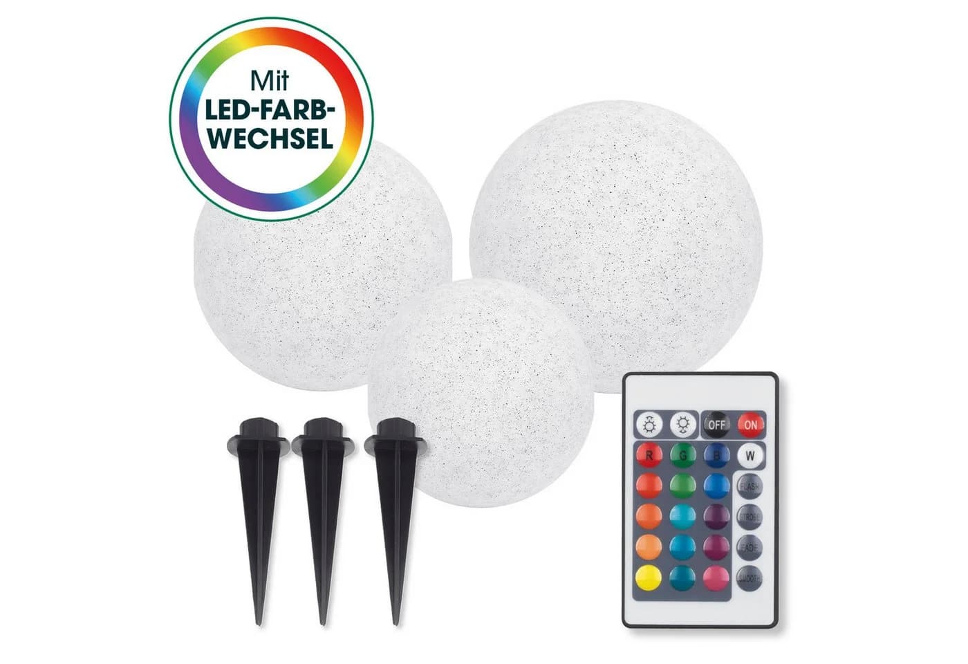 EASYmaxx LED Solarleuchte mit Farbwechsel und Fernbedienung - Bild 2